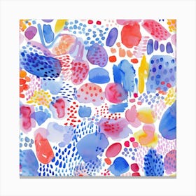 Watercolor Splashes Canvas Print