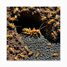 Ants Insects Colony Worker Queen Soldier Antennae Mandibles Exoskeleton Legs Thorax Abdom (8) Canvas Print
