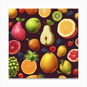 Fruit Wallpaper Canvas Print