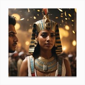 Egyptian Couple( pharaoh and ancient Egyptian ) Canvas Print