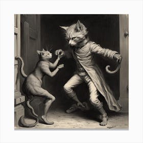 Cat And The Mouse 2 Canvas Print