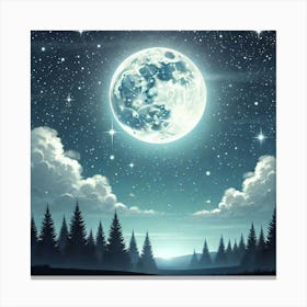 Full Moon In The Sky 22 Canvas Print