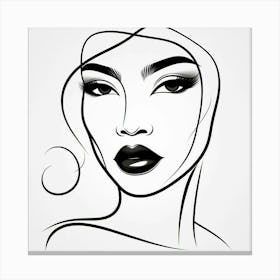 Asian Woman Face Canvas Print