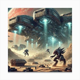 Vxs 4 Noxious Enforcer Kaiju Deployment Converted Canvas Print