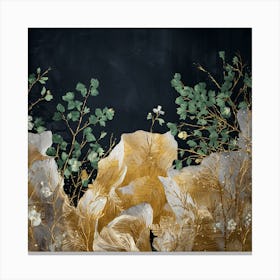 Gold And Black Canvas Print