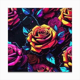 Roses Wallpaper 2 Canvas Print