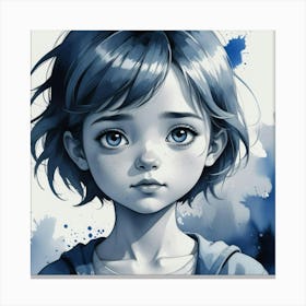 Girl With Blue Eyes 3 Canvas Print