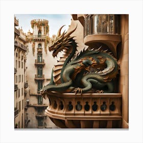Barcelona Dragon Canvas Print