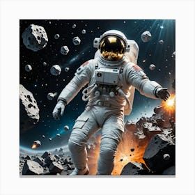 The Cosmic Dance: An Astronaut's Tour of Space Canvas Print