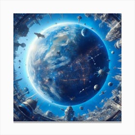 Earth In Space 2 Canvas Print