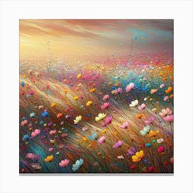 Flowers In The Meadow Canvas Print