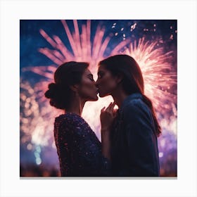 WLW with Fireworks Canvas Print