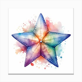 Watercolor Starfish Canvas Print