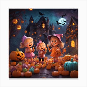 Halloween Pumpkins 2 Canvas Print