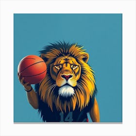 Asm Basketball Player With A Lion 17b2afc7 3ed9 43bd 89a7 29127418e10d Canvas Print