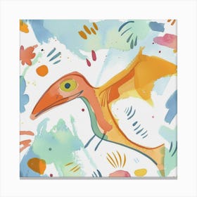 Cute Muted Pteranodon Dinosaur 1 Canvas Print