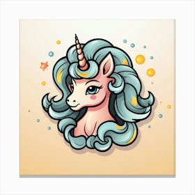 Cute Unicorn 553 Canvas Print