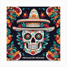 Mexican Skull 30 Canvas Print