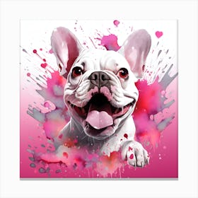 Frenchie Cute Art By Csaba Fikker 032 Canvas Print