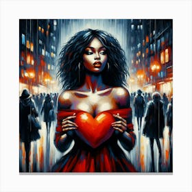 Heart Of A Woman Canvas Print