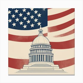 Us Capitol Building Canvas Print