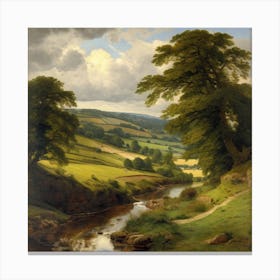 Stream In A Valley 3 Canvas Print