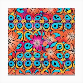 Colorful Floral Pattern Canvas Print