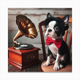 Boston Terrier~Reimagined 8 Canvas Print