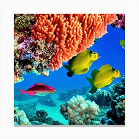 Underwater Coral Reef Dive Into The Depths Of The Ocean And Capture The Vibrant Colors And Diverse Canvas Print