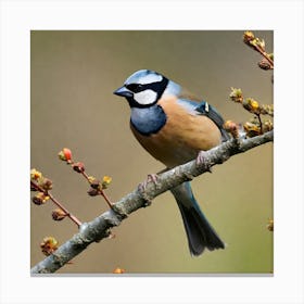 Tit on branch 46 Canvas Print