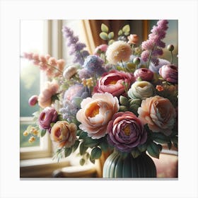 Flowers In A Vase 6 Canvas Print