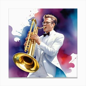 Jazz Musician Canvas Print