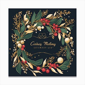 Christmas Wreath 3 Canvas Print