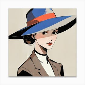 Woman in a Hat 19 Canvas Print