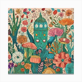 Doodle Garden Canvas Print