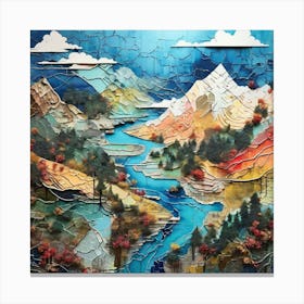 Landscape With Mountains Canvas Print