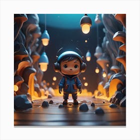 Boy In A Cave Canvas Print