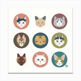 Whisker Gang [white] Canvas Print