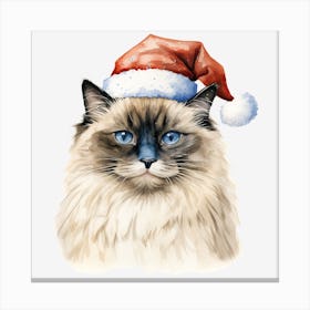 Santa Claus Cat 25 Canvas Print