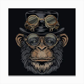 Steampunk Monkey 3 Canvas Print