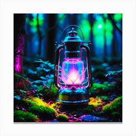 Lantern In The Forest Canvas Print