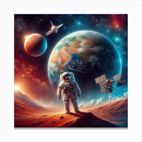 Space Selfie Canvas Print