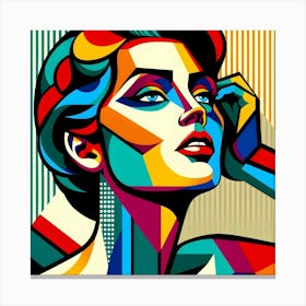Pop Art Of Abstract Woman Canvas Print
