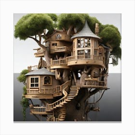 A stunning tree house that is distinctive in its architecture 5 Canvas Print