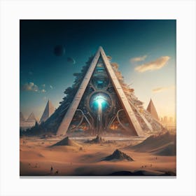 Pyramid In The Desert Canvas Print