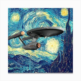 Star Starship The Starry Night Van Gogh Canvas Print