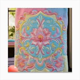 Towel design Pastel paradise Canvas Print