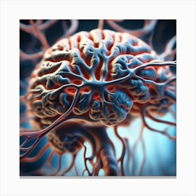 Brain With Nerves Canvas Print