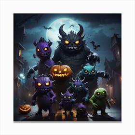 Halloween Monsters 2 Canvas Print