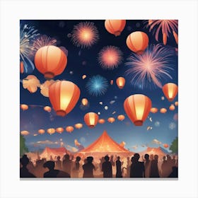 Chinese Lanterns Canvas Print